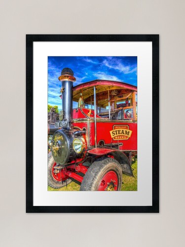 Foden steam lorry framed art - steam,
