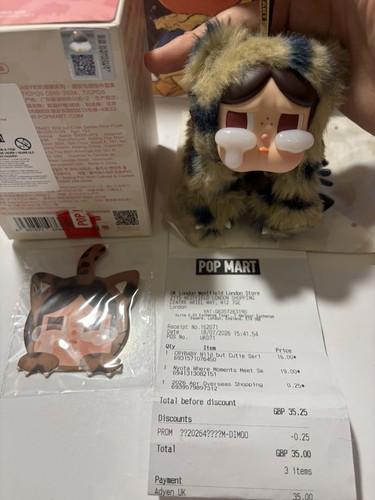Pop mart crybaby wild but - wild,