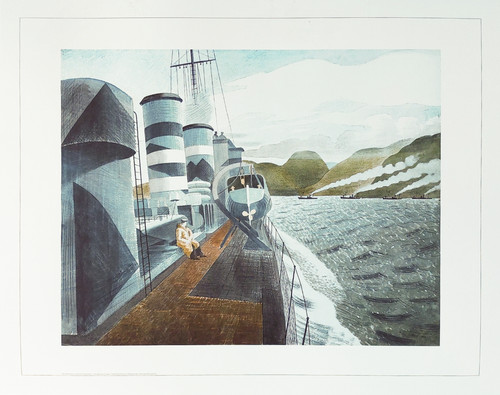 Art print ravilious leaving - art,