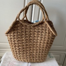 Vintage Straw Basket Very