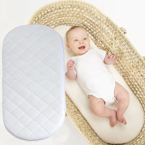 Quilted soft baby moses basket - quilted,