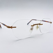 SPECSAVERS eyeglasses DARK MATT GOLD RIMLESS glasses frame MOD:LITE 513 32739398