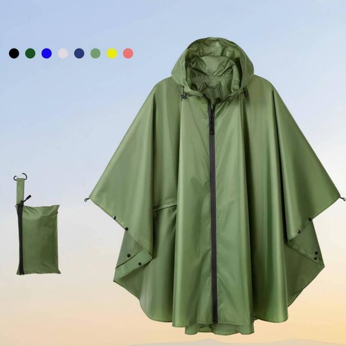 Zipper rain poncho portable - rain,
