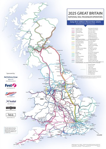 Rail operators map 61th - uk,