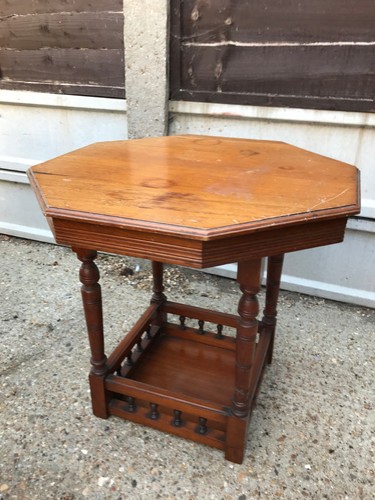 Antique octagonal side table - octagonal,