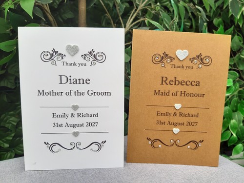 Personalised silver thank - silver,