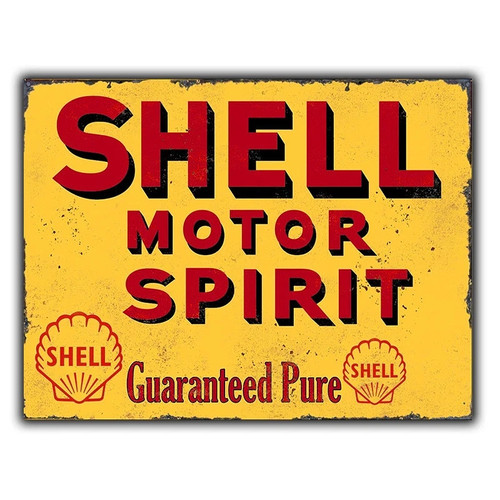 Shell motor spirit oil sign - motor,