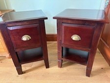 Pair of Antique Bedside Tables with Drawers