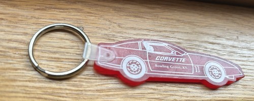 Corvette key ring - ring, red