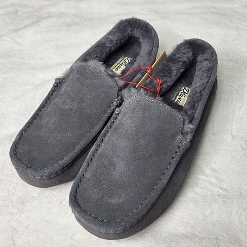 Dearfoams men gray suede - gray,