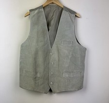 Real suede leather waistcoat - leather,