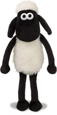 Aurora Shaun the Sheep 8-inch Plush Cuddly Toy, Black and White