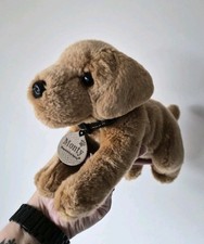 Keel Toys Brown Labrador Puppy Dog Plush Laying Pose Collar Included