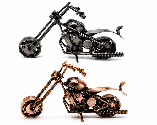Handmade metal motorcycle - metal,