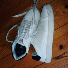 Fcuk Men's White Leather Lace-Up Casual Sneakers UK 8, EU 42