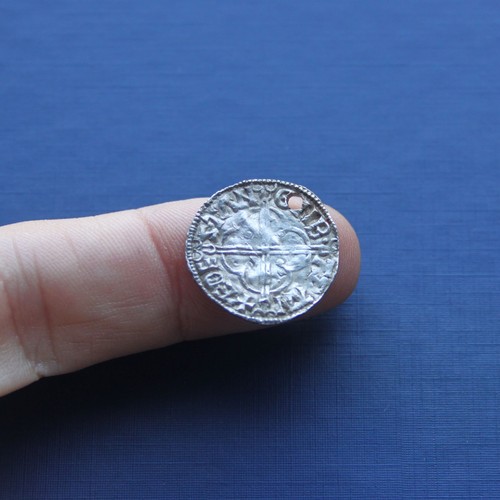 Hammered silver saxon viking - hammered, /