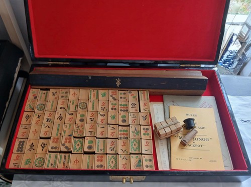 Vintage chinese mahjong set - vintage,