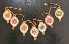  Hand Crochet Vintage Bunting