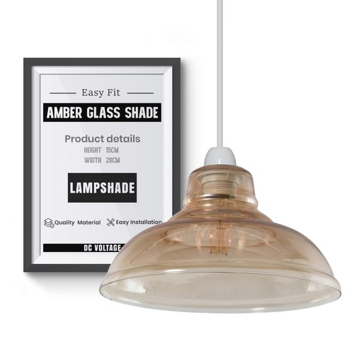 Amber glass lamp shades for - shades,