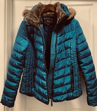 Joules Womens 12s Padded Coat detachable Faux Fur Trim collar & hood  VGC C7