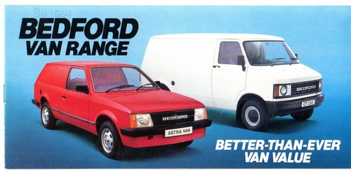 Bedford van range 1983 - 1983-84, uk