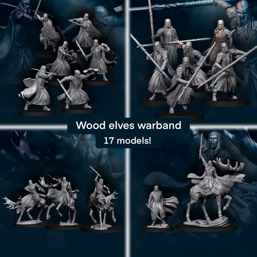 Wood elves warband - wood,