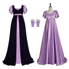 Women Regency Medieval Vintage Dress Bridgerton Cosplay Costume Victorian Dress