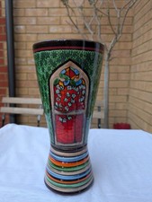 Poole Pottery Colourful Unique Vase Lorna Whitmarsh 13" Tall Window Design