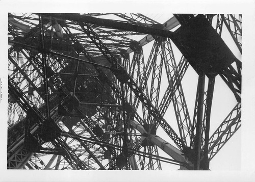 1961 eiffel tower scaffolding - eiffel,