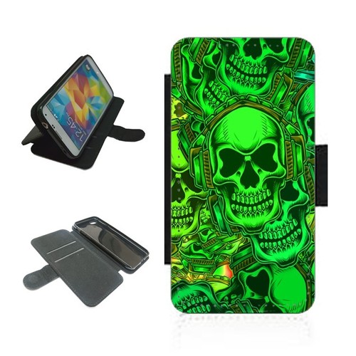 Skull phone case flip - skull,