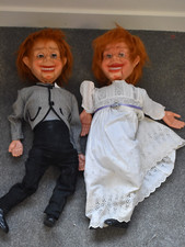 Vintage 1970s Mr & Mrs Parlanchin Ventriloquist Dummies