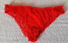 Red Low Rise Babydoll Style Frilly Panties Ruffle Knickers  - M UK 12 US 7