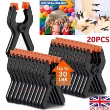 20x Large Spring Clamps 100mm Set Heavy Duty Market Tarpaulin Quick Grip Clips