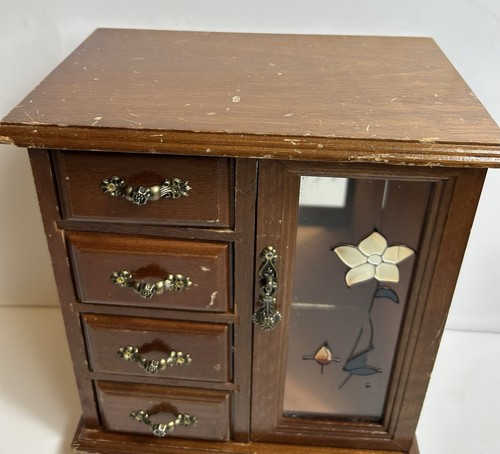 Wooden jewelry box armoire - ,