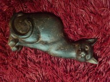 Vintage Wooden Cat Ornament