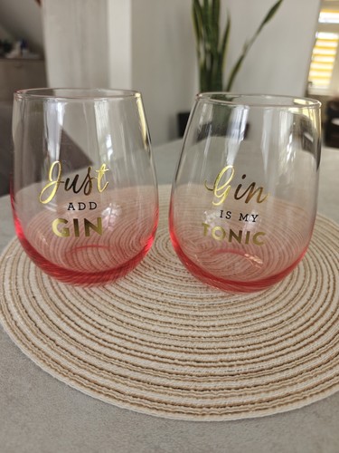 Set stemless gin glasses - 2,