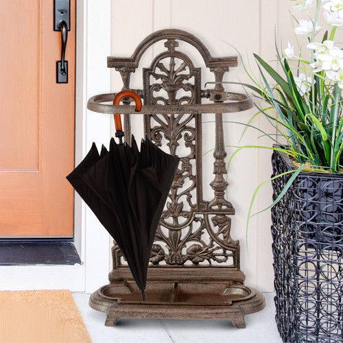 Vintage umbrella stand - vintage, cast