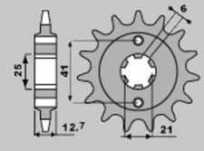 FRONT SPROCKET 288 17 18NC FOR