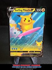 Surfing Pikachu V 008/025, Celebrations, Pokemon, NM