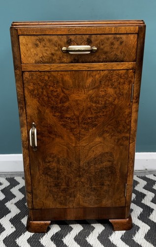 Burr walnut art deco bed - burr, side