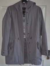 Barbour grey parka jacket Size S