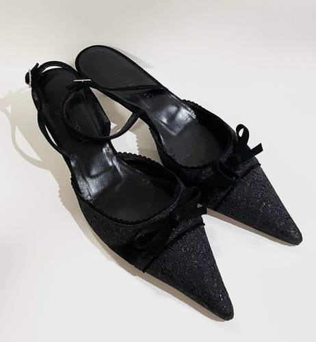 Bennett black kitten heel - black,