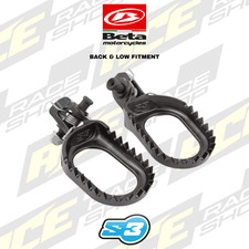 S3 PUNK Enduro Footpegs BETA RR 2020 - 2026 BLACK 'BACK & LOW'
