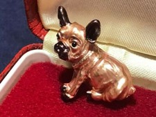 Enamel French Bulldog Brooch