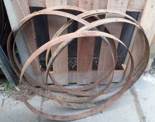 4x 10x  Reclaimed Wine Whisky Barrel Hoops Bands Rings Metal for garden Spheres