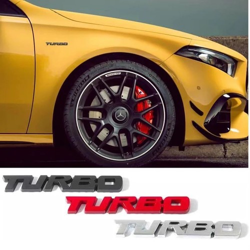 Turbo metal car badge alloy - 3d,