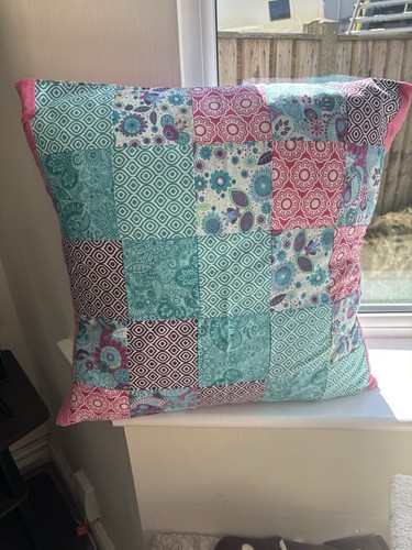 Handmade patchwork cushion - handmade,