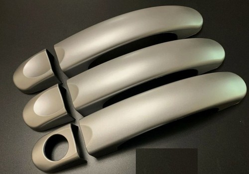 Silver door handle covers - door,
