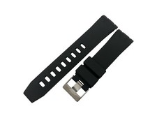 BLACK 22mm Rubber/Silicone STRAP/BAND FIT OMEGA WATCH SeaMaster PLANET OCEAN