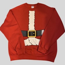 Bright Red Jerzees Santa